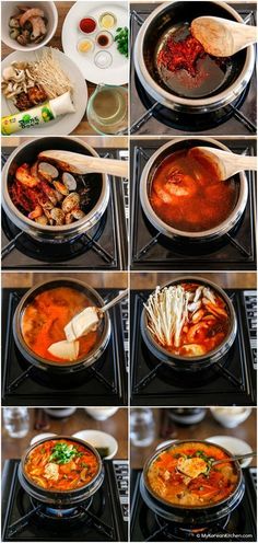 Sundubu Jjigae (Korean spicy soft tofu stew) | MyKoreanKitchen.com Sundubu Jjigae, Soft Tofu Stew, Tofu Stew, Soft Tofu, South Korean Food, Salad Pasta