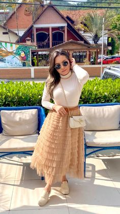 Apostolic Fashion, Fashion Top Outfits, Fashionista Clothes, Flowy Skirt, Ladies Tops Fashion, Tulle Skirt, Portugal, Ootd, Womens Tops