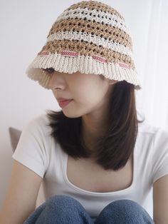 Editor's Notememinn presents hats that are good to wear for the point detail.  - Lightweight and breathable - Stripe pattern point- Comfortable fit- Daily point itemMeasurements (in.)- Width: 12.99 in.- Height: 8.66 in. Composition & Care- 50% Raffia, 50% Cotton*Due to the handmade nature of the size, some errors may occur*The actual color may differ depending on the monitor resolutionDesigner- by meminn Beige Bucket Hat With Visor, Casual Visor Bucket Hat For Warm Weather, Summer Crochet Hat For Outdoor, Lightweight Crochet Hat For Outdoor, White Brimmed Bucket Hat For Warm Weather, Cream Visor Hat For Spring, Brown Crochet Hat For Spring Outdoor, Casual Spring Straw Cap Hat, Beige Cloche Hat For Spring Outdoor