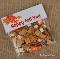 a bag of happy fall y'all candy