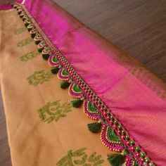 Saree Kuchulu, Blouse Tassels, Saree Kuchu New Designs, Saree Pallu, Crochet Border Patterns, Saree Tassels Designs, Saree Kuchu Designs, Saree Tassels