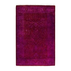 a purple rug on a white background