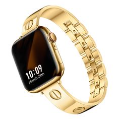 PRICES MAY VARY. All Models Covered: Missair Love bracelect for Apple Watch fits Apple Watch Series 10 9 8 7 6 5 4 3 2 1 SE Ultra, for iWatch 38mm 41mm 40mm 42mm 44mm 45mm 46mm 49mm. Offered in Cartier Gold, Silver, Rose Gold, Black and Starlight, the tone-in metal iWatch bands will match your watch perfectly. Luxe-Inspired Design: Wanna dress up for today? Put on the classic luxury with our all-metal apple watch bands for women, designed to bring an classy touch to your Apple Watch. Exquisitely Apple Watch Bracelet Band, Dressy Jewelry, Cartier Gold, Apple Watch Bracelets, Classy Watch, Gold Apple Watch, Great Gifts For Women, 38mm Apple Watch Band, Love Bracelet