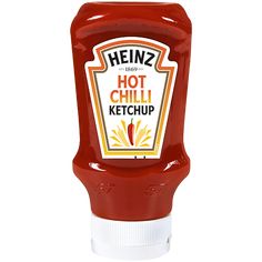 a bottle of ketchup on a white background