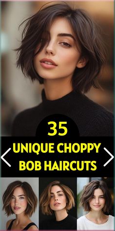 Elevate your style with 35 fabulous choppy bob haircuts. These cutting-edge looks combine texture, movement, and attitude to create head-turning hairstyles. Whether you prefer a sleek, angled chop or a more relaxed, beachy vibe, these versatile cuts offer something for everyone. Embrace the edgy elegance of choppy bobs and discover how they can enhance your features, boost volume, and simplify your daily hair routine. Short Edgy Bob Haircuts, Celebrity Bob Haircut, Short A Line Bob, Short Hairstyle Women Black, Thick Hair Short Hairstyles, Short Hairstyle Women Fine Hair, Short Hairstyle Women Black Woman, Men Short Hairstyle, Short Hairstyle Women Round Face