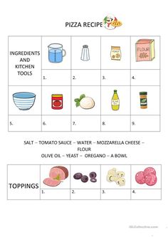 an image of a printable pizza recipe