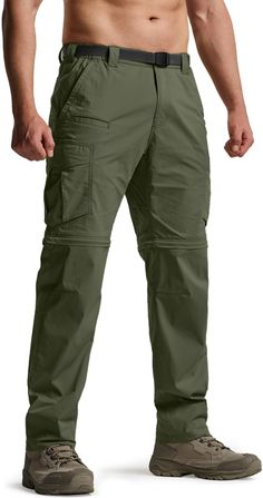 PRICES MAY VARY. CQR Convertible Pants Series designed for all outdoor activities and sports. [Materials] Mix of Cotton & Nylon & Elastine fabric is for stretch comfort, quick-dry, two-way air circulation. [Sun protection] Safeguard your skin from harmful UVA and UVB rays by more than 99% (UPF 50+). [Multi Pockets] 6 multi-purpose cargo pockets for various tools and equipment along with D-Ring. [Zip-Off Legs] Ergonomic cut at the knees for easy transform from pants to shorts. *** Contains 1 Belt Mens Hiking Pants, Pants To Shorts, Convertible Pants, Tactical Pants, Cycling Workout, Hiking Pants, Golf Sport, Air Circulation, Golf Game