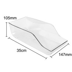 an image of a plastic tray with measurements