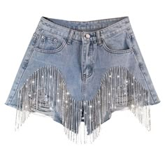 PRICES MAY VARY. High Quality Denim:Women Stretchy Distressed Denim Shorts Wash Denim,Stretchy,Soft,Durable, Cut off hem,Rhinestone Pearl Beaded Fringe Tassels,Classic 5-pocket Design, Zip-Fly with Button Closure. Girl Distressed Denim Shorts OCCASIONS: Rock Your Casual Style in These Stretchy Jean Shorts. It is Perfect for Dating, Shopping, Beach, Holiday, Night Party or Schools, etc. Pair with Sandals for Your Favorite Style. Nursing should be Care: Hand Wash/Machine Wash/Do not bleach stretch High Waist Jeans Schwarz, Traje Cowgirl, Sparkle Jeans, Stretchy Jean Shorts, Dark Punk, Tassel Shorts, Fringe Jeans, Denim And Diamonds, Rhinestone Fringe