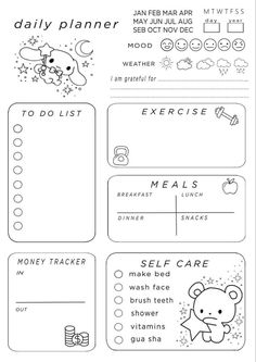 daily planner, planer, planner, sanrio, cinnamoroll, bullet journal, bujo, journal, journaling, wellness, that girl, aesthetic Aesthetic Daily Planner Template, Free Bullet Journal Printables, Planner For Moms, 2025 Planner, خريطة ذهنية, Studera Motivation, Daily Planner Printables Free, Study Planner Printable