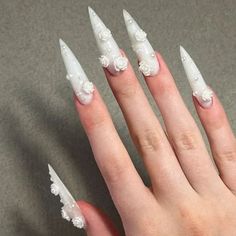 49982462787876 Wedding Acrylic Nails, Fake Nails White, Press On Nails Long, Milky Nails, Long Press On Nails, Long Stiletto, Manicure Tips, White Nail, Nails Long