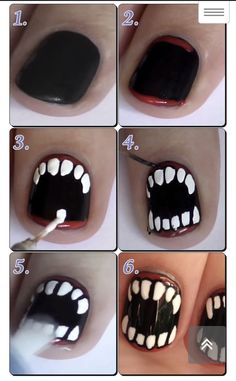 Halloween Nail Art Tutorial, Cute Halloween Nails, Masks Diy, Games Diy, Halloween Recipe