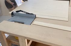 a person is working on some kind of workbench that has been made into a table