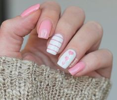 nails image Cool Easy Nails, Kids Nail Designs, Baby Shower Girl, Cute Spring Nails