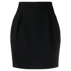 Versace SS20 Black High Waisted Darted Mini Skirt Black silk-blend high-waist darted mini skirt from VERSACE featuring high waisted, back zip fastening and pleat detailing. Brand new with tags. Made in Italy. Size: 40 (IT) Composition: viscose 78%, silk 22% A86563-A222813-A1008 Versace Skirt, Black Silk Skirt, Versace Runway, Silk Mini Skirt, Tulle Long Skirt, Tulle Midi Skirt, Knee Length Skirt Pencil, Vintage Versace, Mini Skirt Black