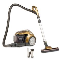 a vacuum is shown with its cleaning tools