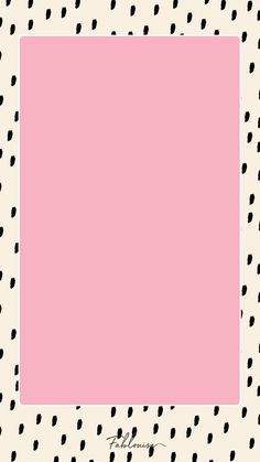 a pink square with black dots on it