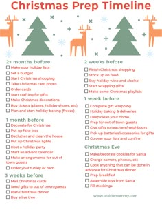 christmas prep time checklist for the family to do this year's holiday shopping list