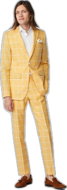 Tailored Summer Suits With Welt Pockets, Tailored Casual Summer Suits, Casual Linen Suits For Summer, Casual Linen Summer Suits, Spring Linen Suits For Workwear, Spring Linen Suit For Work, Summer Fitted Linen Suit, Fitted Linen Summer Suits, Classic Tailored Summer Suits