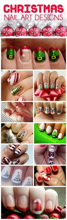 Christmasssss Christmas Toe Nail Designs, Christmas Nail Designs Holiday, Diy Christmas Nail Art, Nail Art Noel, Christmas Nails Diy, Tutorials Art, Unghie Nail Art, Christmas Nail Art Designs, Holiday Nail Art