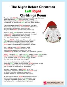 the night before christmas let right christmas poem for kids and adults to read in english