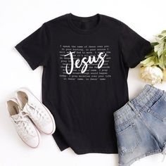 Our Christian women's t-shirts are more than just clothing, they're a way to express your beliefs and share God's love with those around you. Don't miss out on the opportunity to make a statement and show off your faith in a stylish way. Perfect for everyday wear, church services, or any occasion where you want to share your faith with the world"Proudly Made In The USA"  10... He Is Still Good, Matthew 5, Joshua 1