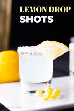 the lemon drop shots are ready to be served