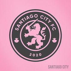 the san diego city seal is shown in pink and black on a light pink background