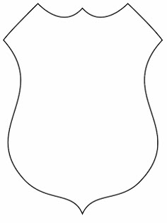 the outline of a police badge