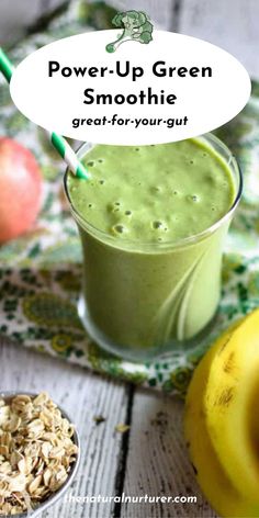 Power-Up Green Smoothie in a jar. Natural Nurturer, Resep Smoothie, Fruit Smoothie Recipes Healthy, Healthy Drinks Smoothies, Will Power, Time Of The Day, Easy Smoothie Recipes