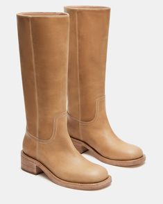 RIGGS Banana Leather Square Toe Boot | Women's Boots – Steve Madden Fall 2024 Boots Trends, Realtor Style, Clueless Closet, Under The Knee Boots, Heel Tall Boots, Timeless Boots, Clothes Wishlist, Xmas 2024, Fall 23