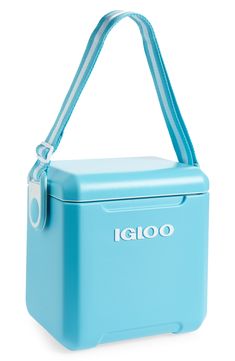 Fresh, fun color updates this classic cube cooler that sports an adjustable shoulder strap for easy hands-free carrying. Holds up to 14 12-oz. cans MaxCold® insulation provides up to two days of ice retention Plastic/nylon/silicone Spot clean Imported Silicone Packaging, Picnic Photos, It Girl Vibes, Expo West, Igloo Cooler, Ocean Home, Picnic Accessories, Foods Ideas, Ice Cooler