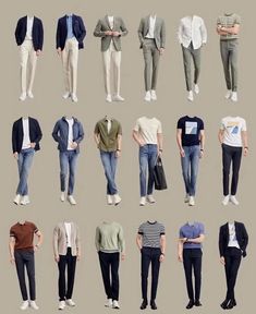 Diferentes tipos de looks masculinos para inspiração! Kpop Fashion Men, Guys Fashion Casual, Mens Smart Casual Outfits, Mens Business Casual Outfits, Simple Casual Outfits, Minimalist Fashion Men, Classy Outfits Men, Smart Casual Men, Men Fashion Casual Shirts