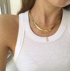 "-17\" Gold Plated Snake chain" Chain Outfit, Flat Necklace, Faithful Love, Preppy Birthday, Chains Aesthetic, Free People Necklace, Chunky Gold Necklaces, Necklace Outfit, Gold Snake Chain