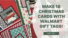 PART TWO | MAKE 18 CHRISTMAS CARDS WITH WALMART GIFT TAGS Cardz Tv With Mary Cards, Card Layout, Xmas Cards, Tv Videos, Winter Holiday, Card Templates, Winter Holidays, Holiday Cards