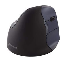 a black and gray computer mouse on a white background