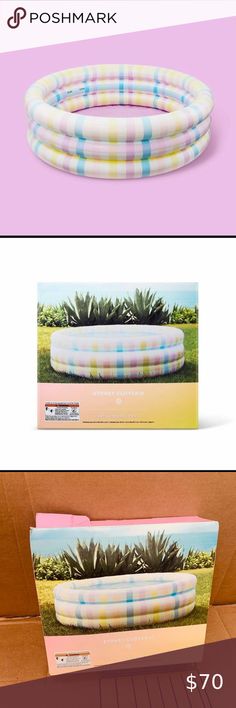 Stoney Clover Lane × Target Inflatable Pool Rainbow Gingham Rainbow Gingham, Stoney Clover Lane, Stoney Clover, Gingham, Target, Rainbow