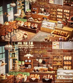 an image of a bakery with breads and pastries