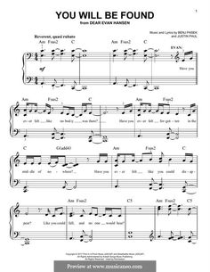 you will be found sheet music