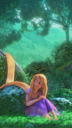 rappi from tangled in time sitting on the grass