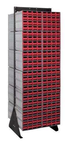 QIC-270-161 - Industrial 4 Less - QIC-270-161-RD Cabinets With Drawers, Stainless Steel Shelving, Stacking Bins, Recessed Handle, Mobile Shelving, Shelf Bins, Drawer Bins, Stackable Bins, Storage Cabinet With Drawers