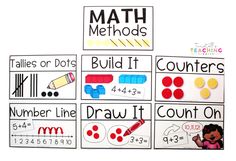 some sort of math cards with different numbers and shapes on them for kids to use