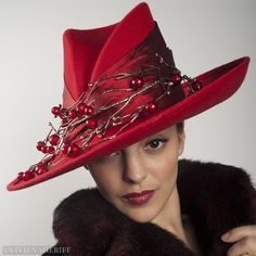 Bridal Hats, Stylish Womens Hats, Classy Hats, Ladies Hats, Red Hat Society, Womens Hats, Felt Hats, Types Of Hats