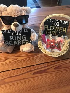 Proposal Boxes Engagement, Diy Ring Bearer Proposal, Ways To Ask Ring Bearer To Be In Wedding, Wedding Proposal Box Ideas, Disney Accents Wedding, Ask Ring Bearer Ideas, Girl Ring Bearer Ideas, Flower Girl And Ring Bearer Proposal, How To Ask Bridal Party To Be In Wedding