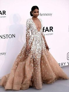 Chanel Iman, Formal Ball Gown, Formal Dresses Prom, Gorgeous Gowns, Beautiful Gowns, A Dress, Dream Dress, Cannes, Elegant Dresses