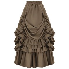 Lasaky - Halloween Victorian Palace Vintage Half Skirt with Drawstring and Ruffled Hem Steampunk Dress Victorian, Skirts Types, Vintage Carnaval, Victorian Skirt, Steampunk Skirt, Gothic Skirt, 2023 Clothing, Short Pollera, Pirate Outfit