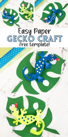 the paper gecko craft is ready to be made