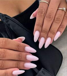 Leah Love Island Nails, Soft Elegant Nails, Long Pink Almond Nails, Long Almond Nails Pink, Nails Summer 2024 Almond, Mandel Nails, Milky Pink Almond Nails, Light Pink Almond, Milky Pink Nails