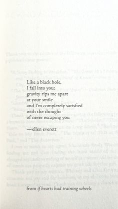 an open book with the words like a black hole