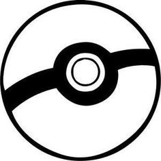 a black and white image of a pokemon pokeball logo with the letter o on it